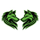 Wolf Emblem - Left and Right - Green