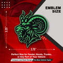 Angry Goat Emblem - Left & Right - Green