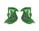 Grim Reaper Emblem - Left and Right - Green