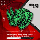 Rhino Emblem - Left & Right - Green