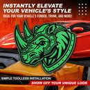 Rhino Emblem - Left & Right - Green