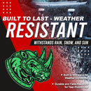 Rhino Emblem - Left & Right - Green