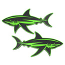 Shark Emblem - Left and Right - Green