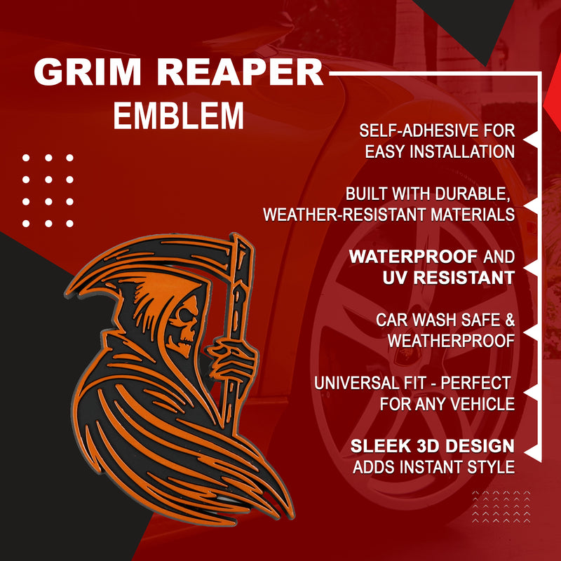 Grim Reaper Emblem - Left and Right - Orange