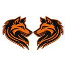 Wolf Emblem - Left and Right - Orange