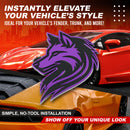 Wolf Emblem - Left and Right - Purple