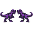 Dinosaur Emblem - Left & Right - Purple