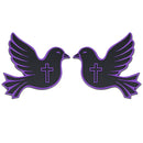 Dove Emblem - Left & Right - Purple