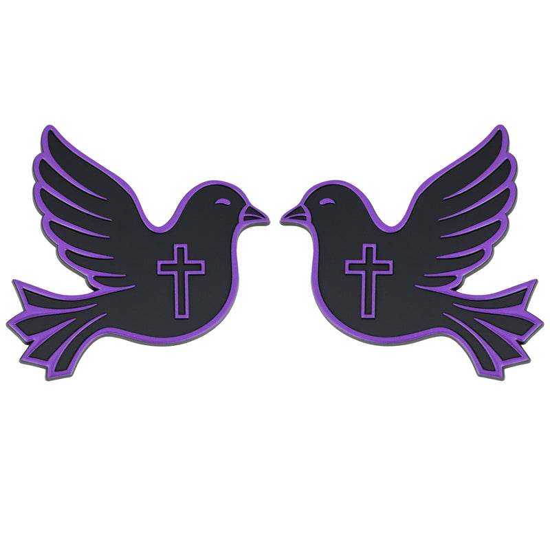 Dove Emblem - Left & Right - Purple