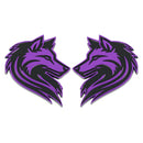Wolf Emblem - Left and Right - Purple