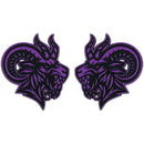 Angry Goat Emblem - Left & Right - Purple