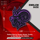 Angry Goat Emblem - Left & Right - Purple