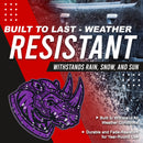 Rhino Emblem - Left & Right - Purple