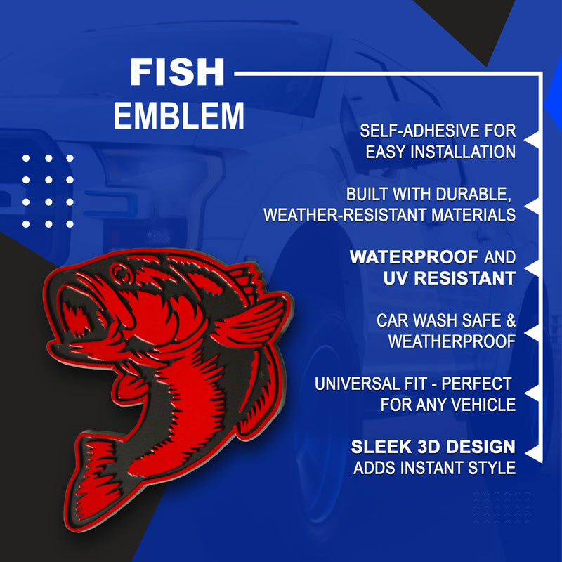 Fish Emblem - Left and Right - Red