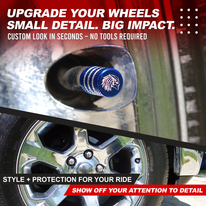 Predator Tire Valve Caps - Blue
