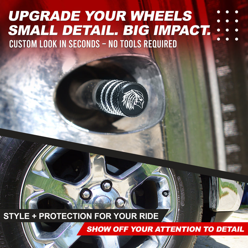 Predator Tire Valve Caps - Gray