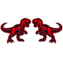 Dinosaur Emblem - Left & Right - Red