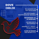 Dove Emblem - Left & Right - Red
