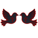 Dove Emblem - Left & Right - Red
