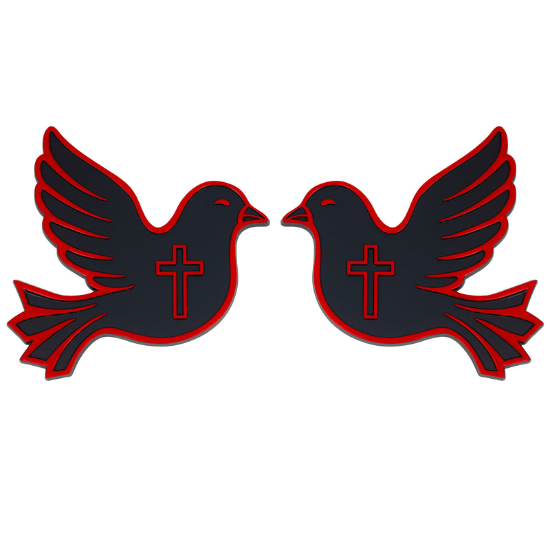 Dove Emblem - Left & Right - Red