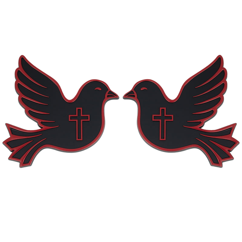 Dove Emblem - Left & Right - Red