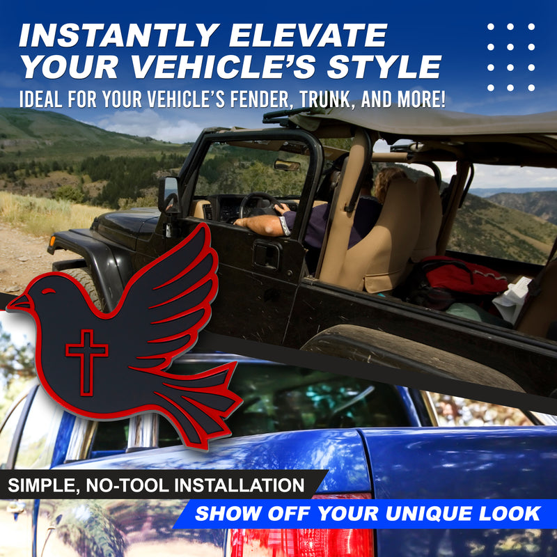 Dove Emblem - Left & Right - Red