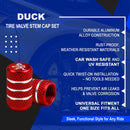 Duck Tire Valve Caps - 4pcs - Red