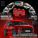 Grim Reaper Tire Valve Caps - Red