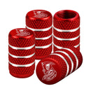 Grim Reaper Tire Valve Caps - Red