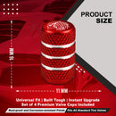 Predator Tire Valve Caps - Red
