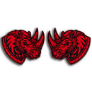 Rhino Emblem - Left & Right - Red