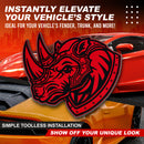 Rhino Emblem - Left & Right - Red