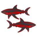 Shark Emblem - Left and Right - Red