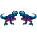 Dinosaur Emblem - Left & Right - Tri Color