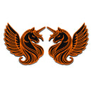 Unicorn Emblem - Left and Right - Orange