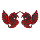 Unicorn Emblem - Left and Right - Red