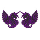 Unicorn Emblem - Left and Right - Purple