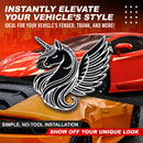 Unicorn Emblem - Left and Right - White