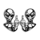 Alien Emblem - Left & Right - White