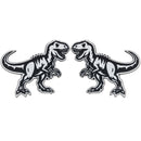 Dinosaur Emblem - Left & Right - White