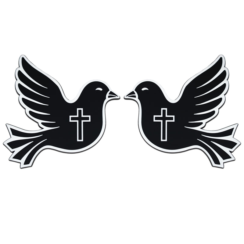 Dove Emblem - Left & Right - White