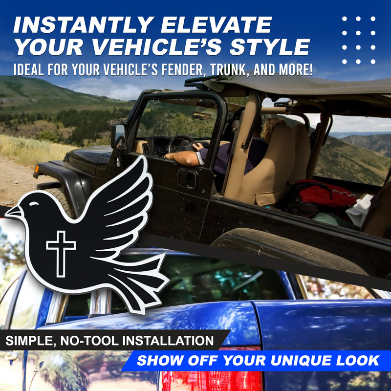 Dove Emblem - Left & Right - White