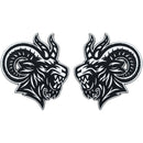 Angry Goat Emblem - Left & Right - White