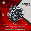 Angry Goat Emblem - Left & Right - White