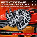 Rhino Emblem - Left & Right - White