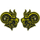 Angry Goat Emblem - Left & Right - Yellow