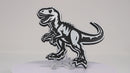 Dinosaur Emblem - Left & Right - White