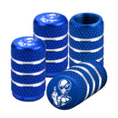 Alien Tire Valve Caps - 4pcs - Blue