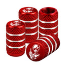 Alien Tire Valve Caps - 4pcs - Red