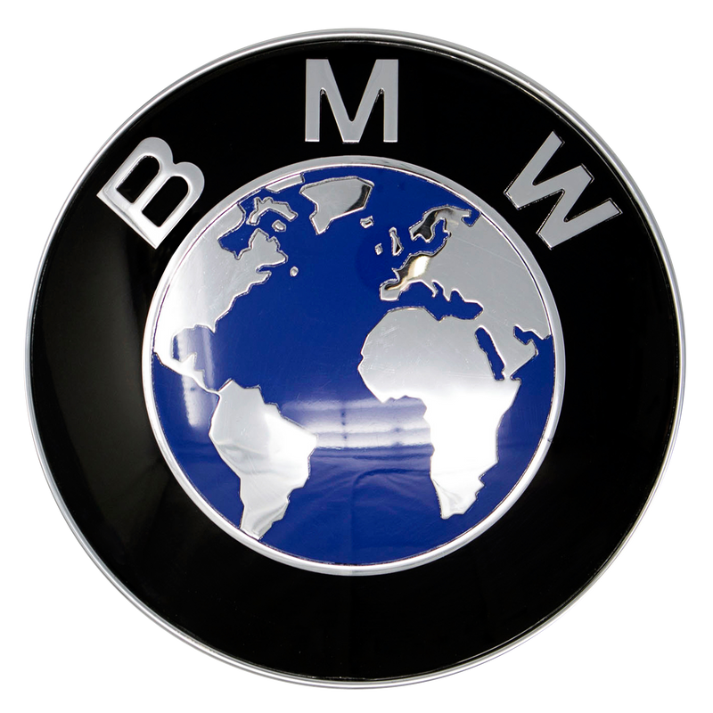 Blue Earth BMW Emblem Closeup